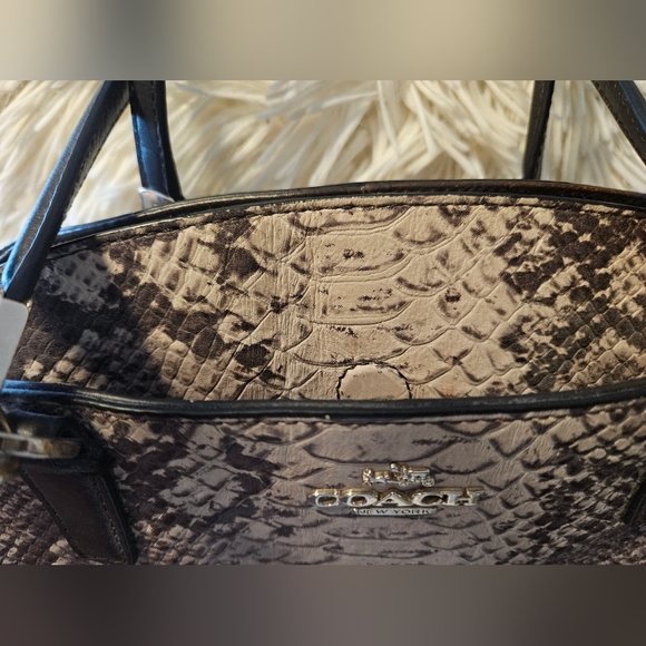 СОАСН (F35876). ВЕАUTIFUL ЕХОТІСPYTHON SNAKE MINETTA SATCHEL BAG!AUTHENTIC COACH - Picture 5 of 14
